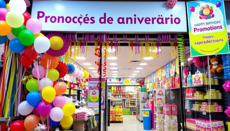 promoções lojas para aniversários