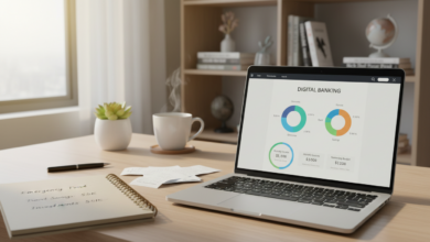 conta digital para organização financeira